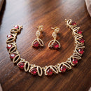 JCM Elegant Crystal Stone And Austrian Stone Necklace Set