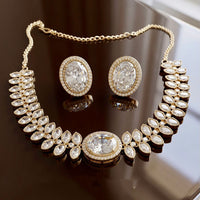JCM Premium Pota Stone And Austrian Stone Necklace Set