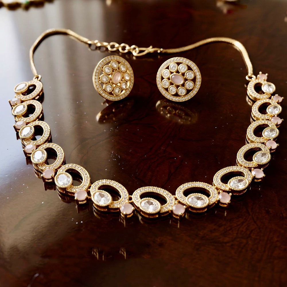 JCM Elegant Crystal Stone And Austrian Stone Necklace Set
