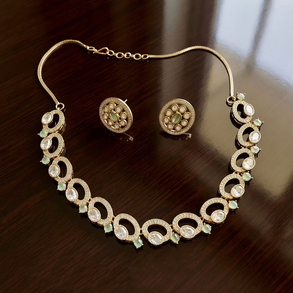 JCM Elegant Crystal Stone And Austrian Stone Necklace Set