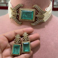 JCM Heritage Crystal Stone And Austrian Stone Choker Necklace Set