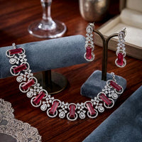 JCM Elegant Crystal Stone And Austrian Stone Necklace Set