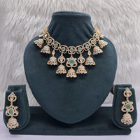JCM Grand Polki Kundan Stone And Pearl Statement Necklace Set