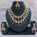 JCM Grand Polki Kundan Stone And Pearl Statement Double Layer Necklace Set