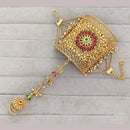 JCM Antique Pota Stone And Pearl Adjustable Designer Hand Harness Set