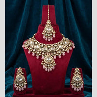 JCM Premium Kundan Stone And Beads Necklace Set for Women