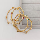 JCM Grand Designer Pota Stone And Pearl Bangles Set