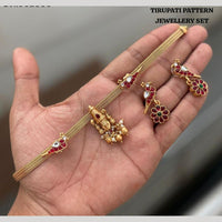 JCM Designer Pota Stone And Pearl Temple Necklace Set
