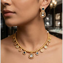 JCM Designer Pota Stone And Pearl Necklace Set