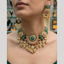 JCM Designer Pota Stone And Pearl Necklace Set