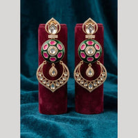 JCM Premium Polki Kundan Stone Designer Dangler Earrings for Women
