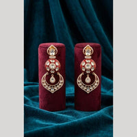 JCM Premium Polki Kundan Stone Designer Dangler Earrings for Women