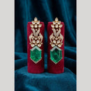 JCM Premium Polki Kundan Stone Designer Dangler Earrings for Women