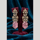 JCM Premium Polki Kundan Stone Designer Dangler Earrings for Women