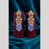 JCM Premium Polki Kundan Stone Designer Dangler Earrings for Women