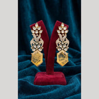 JCM Premium Polki Kundan Stone Designer Dangler Earrings for Women