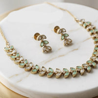 JCM Luxury Polki Kundan Stone Necklace Set for Women