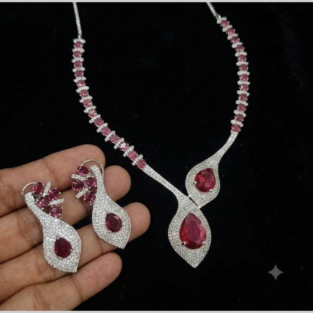 JCM Premium American Diamond Necklace Set
