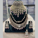 JCM Designer Polki Kundan Pearl And Beads Double Necklace Set