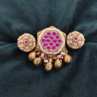 JCM Classic Royal Look Pota Stone And Pearl Ring