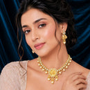 JCM Premium Kundan Stone And Pearl Choker Necklace Set