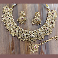 JCM Ethnic Pota Stone And Beaded Necklace Set for Women