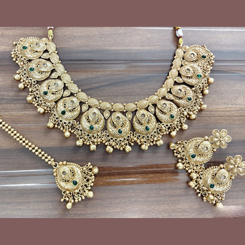 JCM Ethnic Pota Stone And Beaded Necklace Set for Women