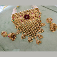 JCM Exquisite Pota Stone And Pearl Choker Necklace Set