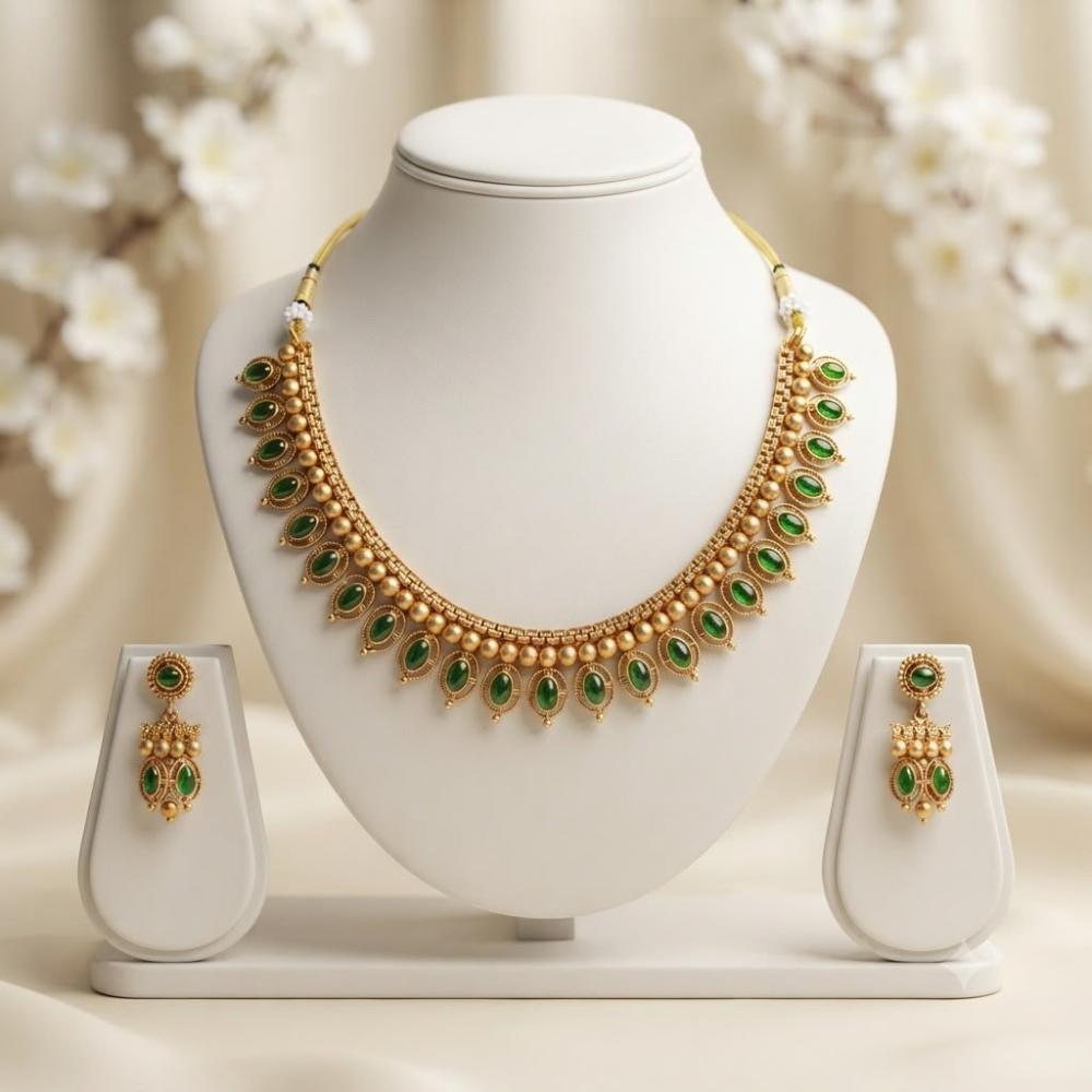 JCM Exquisite Pota Stone Necklace Set