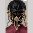JCM Kundan Stone And Pearl Statement Hair Accessories