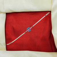 JCM Silver Tone Designer Meenakari Work Rakhi  