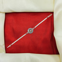 JCM Silver Tone Designer Meenakari Work Rakhi  