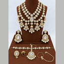 JCM Ethnic Glam Kundan Stone Beads And Pearl Semi-Bridal Jewelry Set