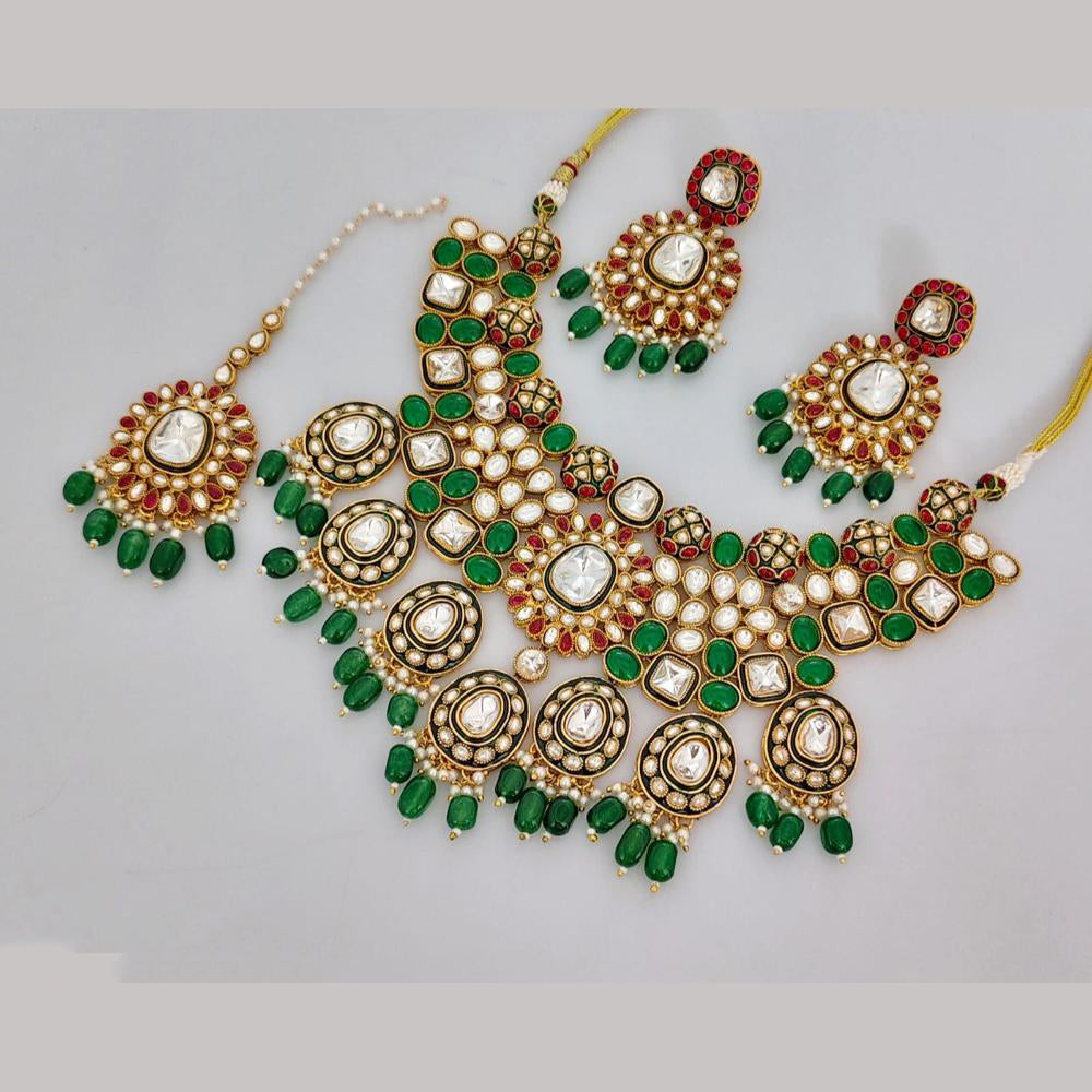 JCM Grand Pota Stone And Beads Statement Necklace Set