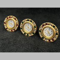 Jcm Borivali Gold Plated Austrian Stone Watch Ring