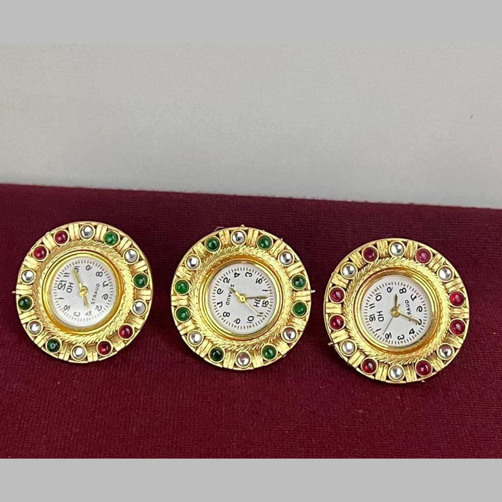 Jcm Borivali Gold Plated Austrian Stone Watch Ring
