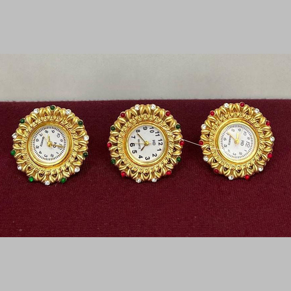 Jcm Borivali Gold Plated Austrian Stone Watch Ring