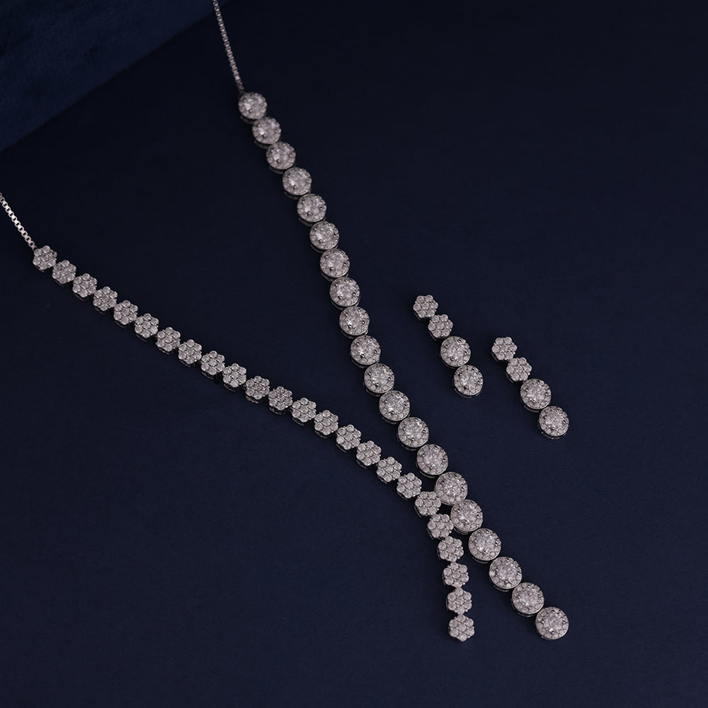 AllWell Jewellery Empress Royal Mirage 925 Sterling Silver Necklace Set