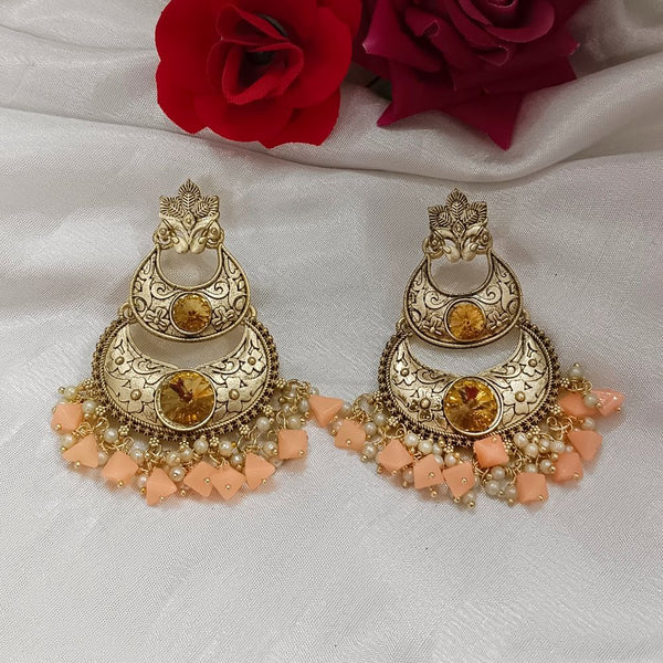 Darshana Jewels Crystal Stone Gold Plated Dangler Earrings