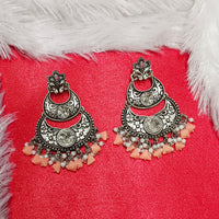 Darshana Jewels Oxidised Plated Crystal Stone Dangler Earrings