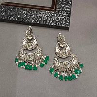 Darshana Jewels Oxidised Plated Crystal Stone Dangler Earrings