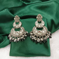 Darshana Jewels Oxidised Plated Crystal Stone Dangler Earrings