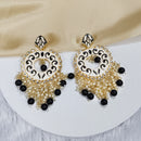 Darshana Jewels Gold Plated Kundan Stone And Meenakari Dangler Earrings