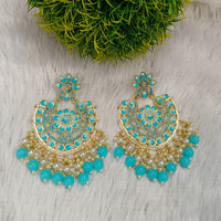 Darshana Jewels Gold Plated Meenakari Dangler Earrings