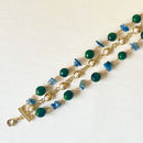 Jewel Treatzz 3 Line Gold Plated Fashion Bracelet