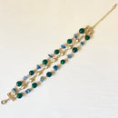 Jewel Treatzz 3 Line Gold Plated Fashion Bracelet