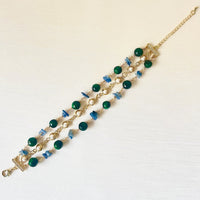 Jewel Treatzz 3 Line Gold Plated Fashion Bracelet