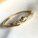 Jewel Treatzz Gorgeous Gold Plated Panthar Bracelet With Paved CZ's 