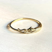 Jewel Treatzz Gorgeous Gold Plated Panthar Bracelet With Paved CZ's
