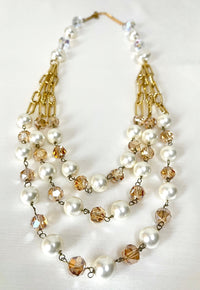 Jewel Treatzz Pearls & Briolette Beads 3 Layered Partywear Elegant Necklace